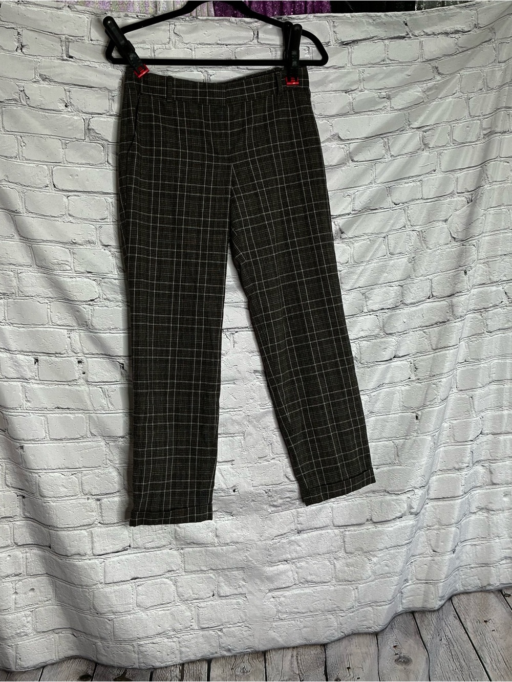 J. Crew Women’s Wool Blend Plaid Café Capri Hipster Academia Trouser Pants Sz 2